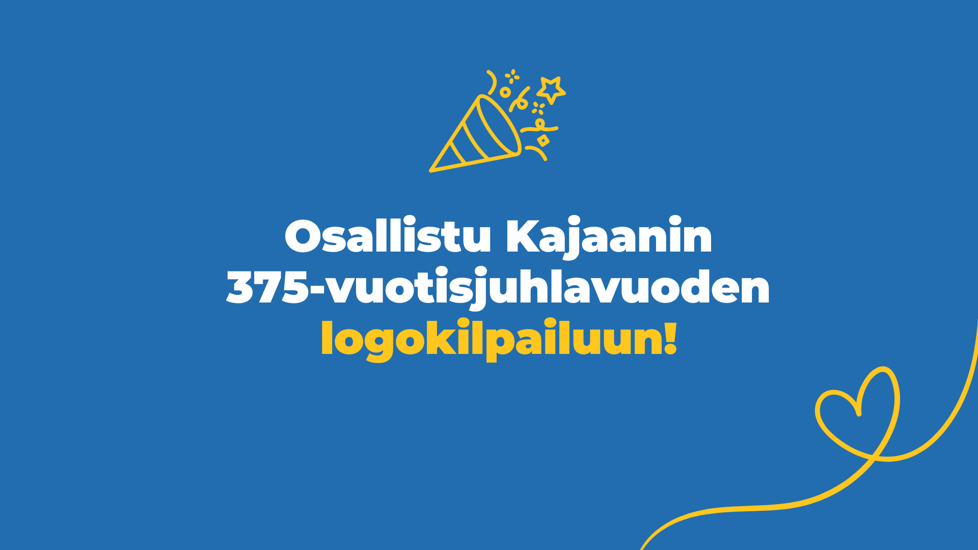 Osallistu Kajaanin 375-vuostijuhlavuoden logokilpailuun!